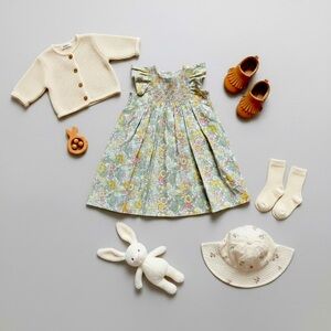 Bonpoint Floral Smocked Dress — Size 2A